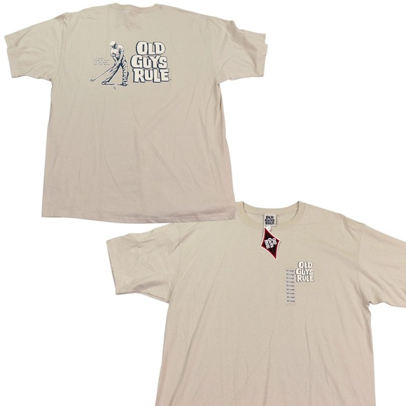 Old Guys Rule Other - Old Guys Rule Golf "Better I Was" T Shirt XX Large Beige Pre-Shrunk Cotton Mens